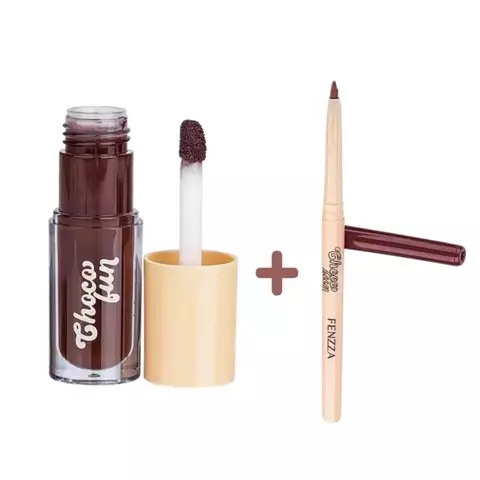 LIP COMBO CHOCO FUN - TINT CREAM GANACHE + LÁPIS TIRAMISU