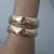 Bracelete Dourado Ondulado Banhado à Ouro - Clarice Joias