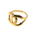 Anel Double C - Gold na internet