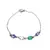 Pulseira C/ Zircônias ovais Aço Inox - Aço Nobre - Semijoias Em Aço inoxidável 