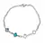 Pulseira Elo Português C/ Zircônias Quadradas Aço Inox