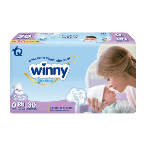Pañal Winny Sensitive etapa 0 x 30 und - comprar en línea