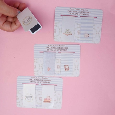 Amo Livros - Mini Marca-páginas Magnético