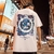 Camisa smiley Print Algodão T-Shirt americana - loja online