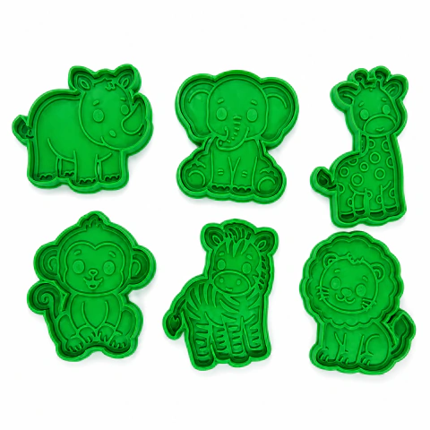 Cortador Safari Biscoito Massinha Animais Kit Infantil