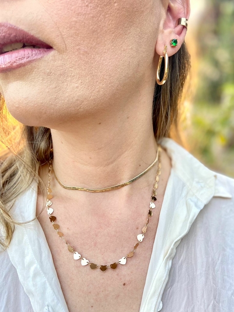 Gargantilha medalha coração