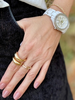 Anel cravejado e elo Cartier - comprar online