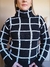 Blusa em Jacquard Xadrez - Preto