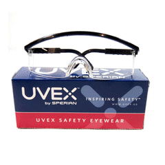 Uvex Safety Eyewear Black Frame, Clear XTR Lens