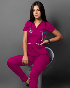 Conjunto Antifludo Cuello V (Rosa)