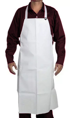 Delantal Peto En Pvc Impermeable Industrial - Blanco