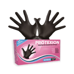Guantes Protexion Nitrilo Negro X 100und