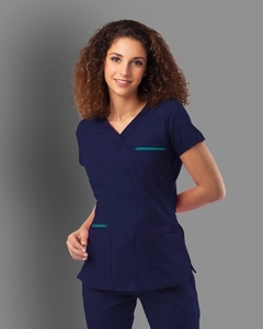 Conjunto Antifludo Cuello V (Azul Noche)