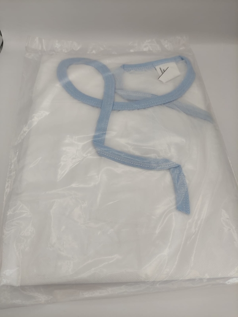 Bata desechable economica blanca manga larga