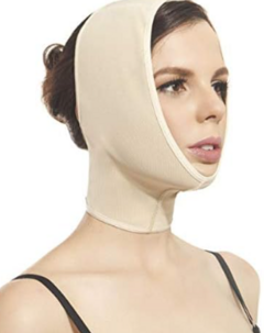 Mentonera post-cirugia facial y reductiva, color nude, unitalla - comprar en línea