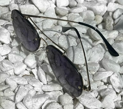 óculos aviador preto e dourado - comprar online