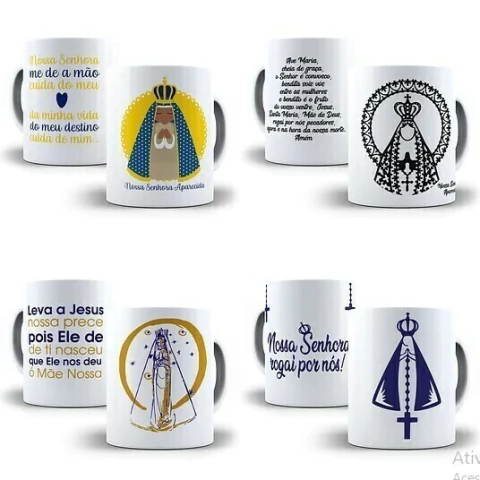 Caneca em Cerâmica Nossa Senhora Aparecida
