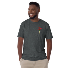 Camiseta Rosas unissex com mangas curtas