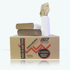 CAJA DE TOALLA ECOPEL BEIGE 20X36 10 PAQ X 250 UNID COD 2106