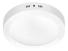 Plafón led incorporado redondo 18w marco blanco