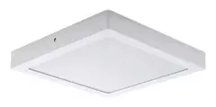 Plafón led incorporado cuadrado 12w marco blanco