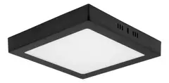 Plafon led incorporado cuadrado 12w negro