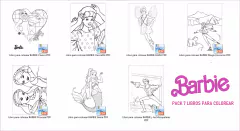 BARBIE PRINCESAS LIBRO PARA COLOREAR PACK LIBRITOS PINTAR KIT IMPRIMIBLE - comprar online