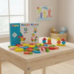 Bloques de madera 60 pcs para armar figuras en internet