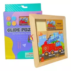 Rompecabezas Deslizante Madera 9 Pzs Klotski Ingenio Niños - tienda online