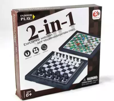 Juego Mesa 2 En 1 Ajedrez Oca Laberinto Magnético