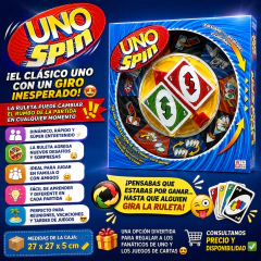 Imagen de Juego De Cartas Games Uno Spin Con Rueda Giratoria