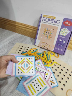 Juego de enhebrado de cuerda para niños, aprendizaje temprano, juguete con forma de encaje Montessori - comprar online