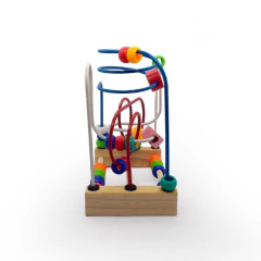 Juego De Madera Prono Laberinto De Cuentas +18 Meses Animales Y Frutas - Analía González