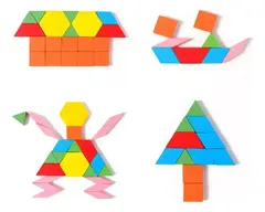 Bloques de madera 60 pcs para armar figuras