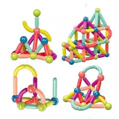 Imagen de IMANES RECREATIVOS -Kit barras Magnéticas y esferas 42 PCS-