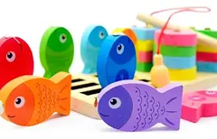 Juego Educativo Pesca Y Encaje Madera 2 En 1 Montessori en internet