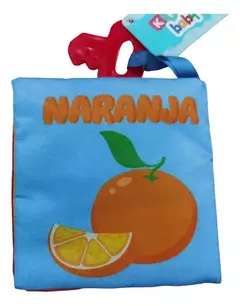Librito de tela chifle y crujido español: Frutas - tienda online