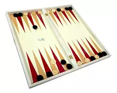 Imagen de 3 en 1: Damas, Ajedrez y Backgammon Tablero 29 cm Madera