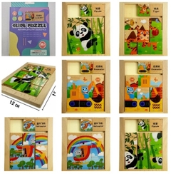 Rompecabezas Deslizante Madera 9 Pzs Klotski Ingenio Niños - comprar online