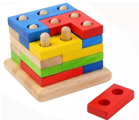 Juego de encastre geométrico (Cubo) Nivel 3