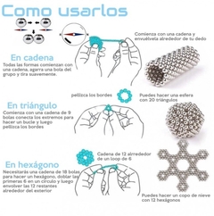 CUBO DE ESFERAS NEODIMIO PLATA - tienda online