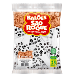 BALÕES SÃO ROQUE PATINHA DE CACHORRO 9 POLEGADAS PC 25 UNIDADES #1082610625