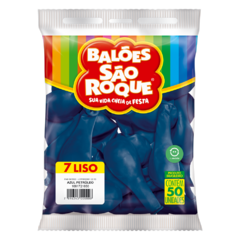 BALÕES SÃO ROQUE AZUL PETROLEO LISO 7 POLEGADAS PC 50 UNIDADES #1061721650
