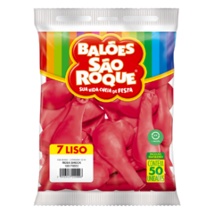 BALÕES SÃO ROQUE ROSA SHOCK LISO 7 POLEGADAS PC 50 UNIDADES #106178550