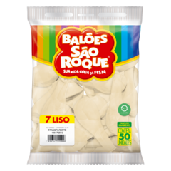 BALÕES SÃO ROQUE CRISTAL TRANSPARENTE LISO 7 POLEGADAS PC 50 UNIDADES #106172550