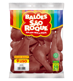 BALÕES SÃO ROQUE BORDO LISO 9 POLEGADAS PC 50 UNIDADES #108101450
