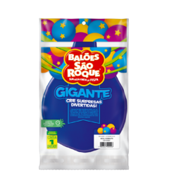 BALÕES SÃO ROQUE AZUL COBALTO GIGANTE LISO 25 POLEGADAS PC 01 UNIDADE #125105001