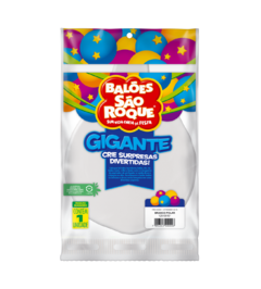 BALÕES SÃO ROQUE BRANCO POLAR GIGANTE LISO 25 POLEGADAS PC 01 UNIDADE #125106101