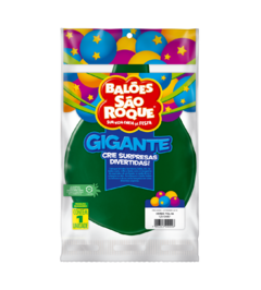 BALÕES SÃO ROQUE VERDE FOLHA GIGANTE LISO 25 POLEGADAS PC 01 UNIDADE #125104801