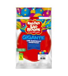 BALÕES SÃO ROQUE VERMELHO QUENTE GIGANTE LISO 25 POLEGADAS PC 01 UNIDADE #125105601